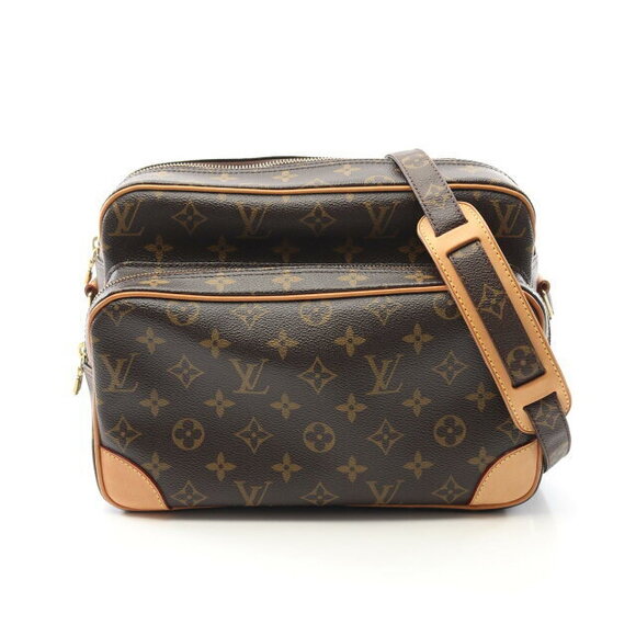 Louis Vuitton Nile Shoulder Bag Canvas Leather Monogram Brown - Picture 1 of 9